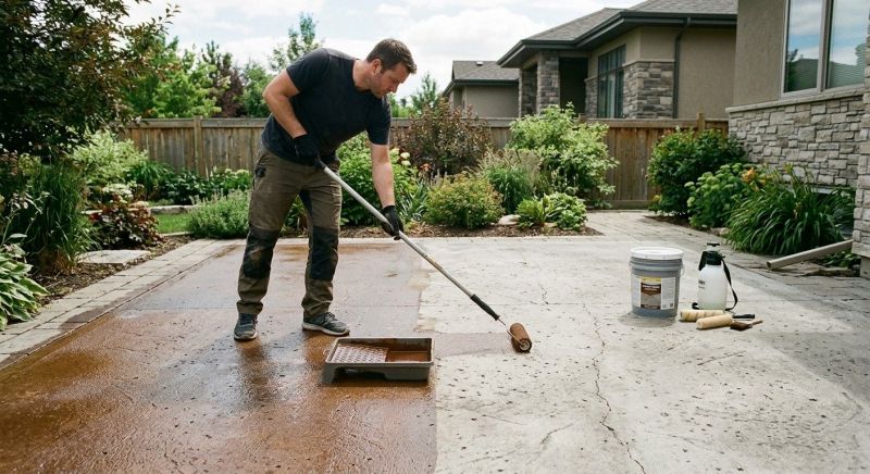 Concrete Driveway Refinishing in Dallas, TX