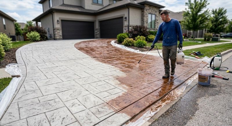 Driveway Staining in Dallas, TX