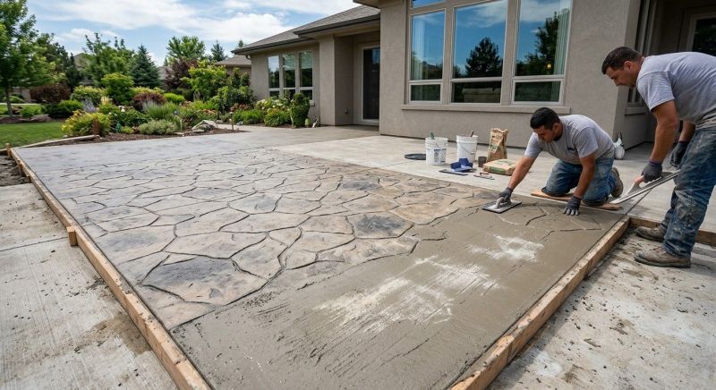 Stamped Concrete Installation in Dallas, TX