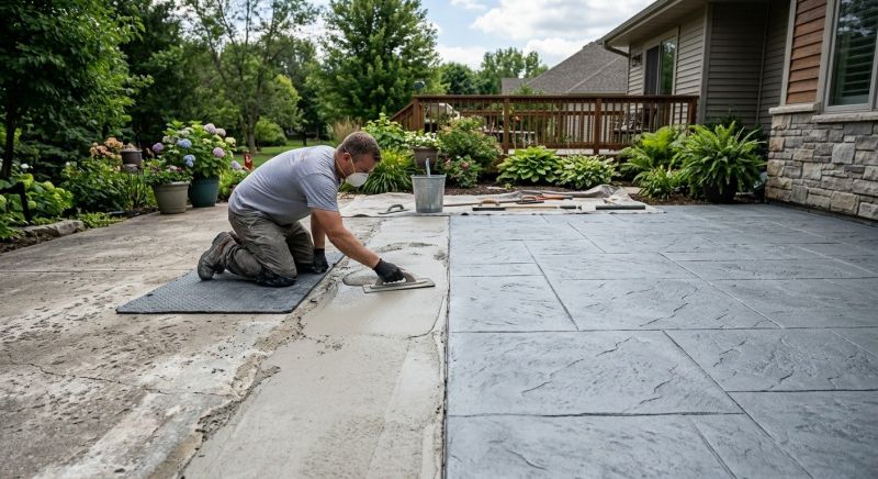 Stamped Concrete Replacement in Fort Worth, TX