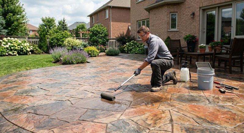 Tinted Concrete Installation in Fort Worth, TX